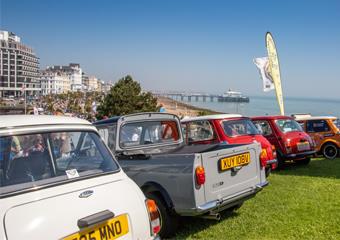 Cars on display at Magnificent Motors event in Eastbourne