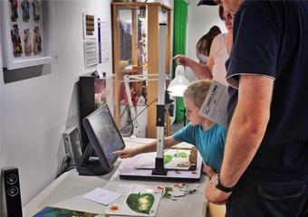 child interacting at  Childhood TV Memories New Exhibition