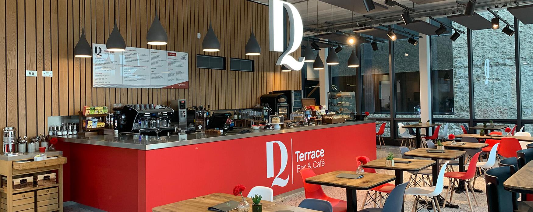 The new DQ Terrace Bar & Cafe has spectacular views of Devonshire Park.