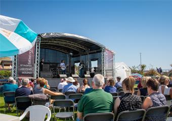 Live Music stage at Magnificent Motors event in Eastbourne