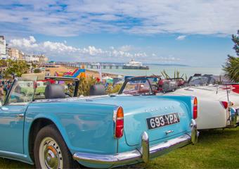 Cars on display at Magnificent Motors event in Eastbourne