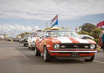 Parade of Motors at Magnificent Motors event in Eastbourne